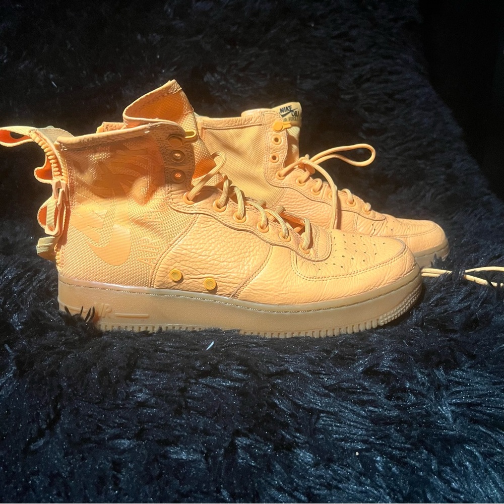 Nike High-Top Sneakers in Bright Orange